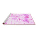 Sideview of Machine Washable Solid Pink Modern Rug, wshcon2241pnk