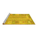 Sideview of Machine Washable Southwestern Yellow Country Rug, wshcon2242yw