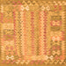 Serging Thickness of Southwestern Orange Country Rug, con2242org