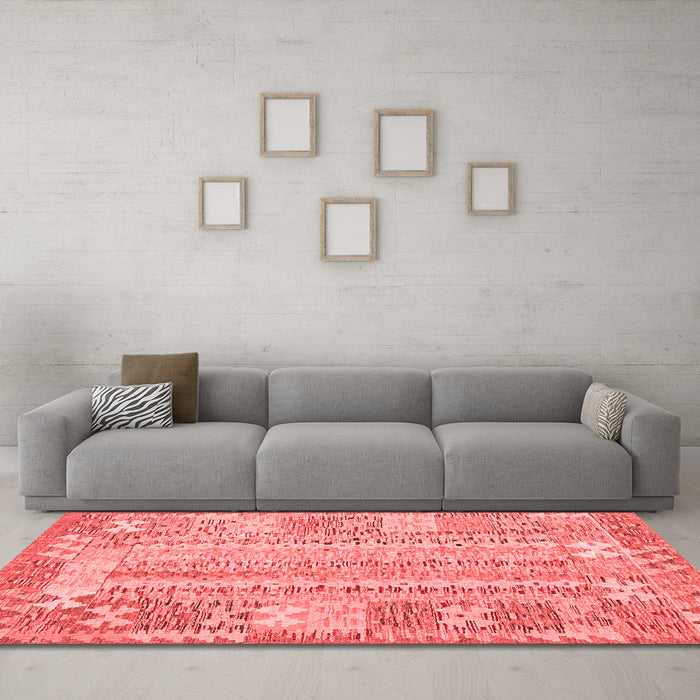 Country Red Washable Rugs