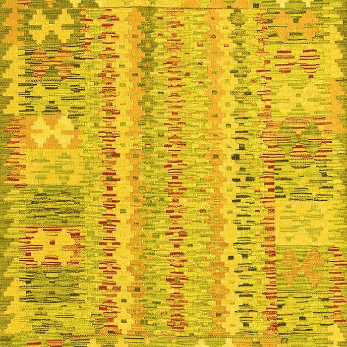 Machine Washable Southwestern Yellow Country Rug, wshcon2242yw