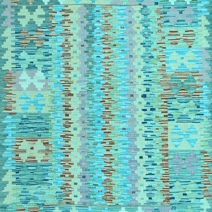 Machine Washable Southwestern Light Blue Country Rug, wshcon2242lblu