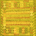 Square Southwestern Yellow Country Rug, con2242yw