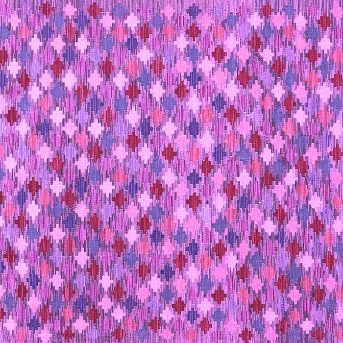 Square Machine Washable Southwestern Purple Country Area Rugs, wshcon2243pur