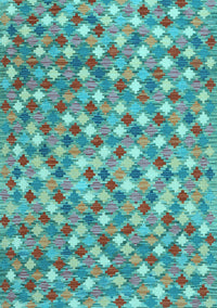 Southwestern Light Blue Country Rug, con2243lblu