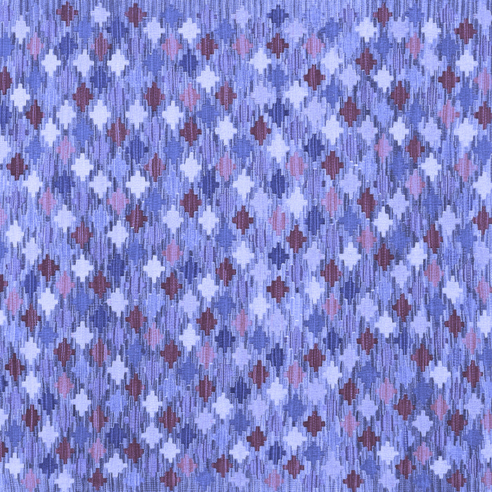 Square Machine Washable Southwestern Blue Country Rug, wshcon2243blu