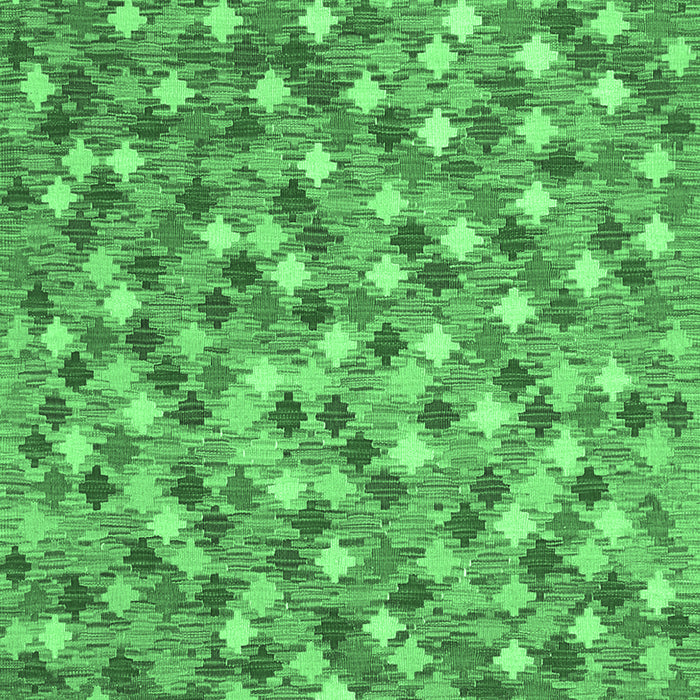 Machine Washable Southwestern Emerald Green Country Area Rugs, wshcon2243emgrn