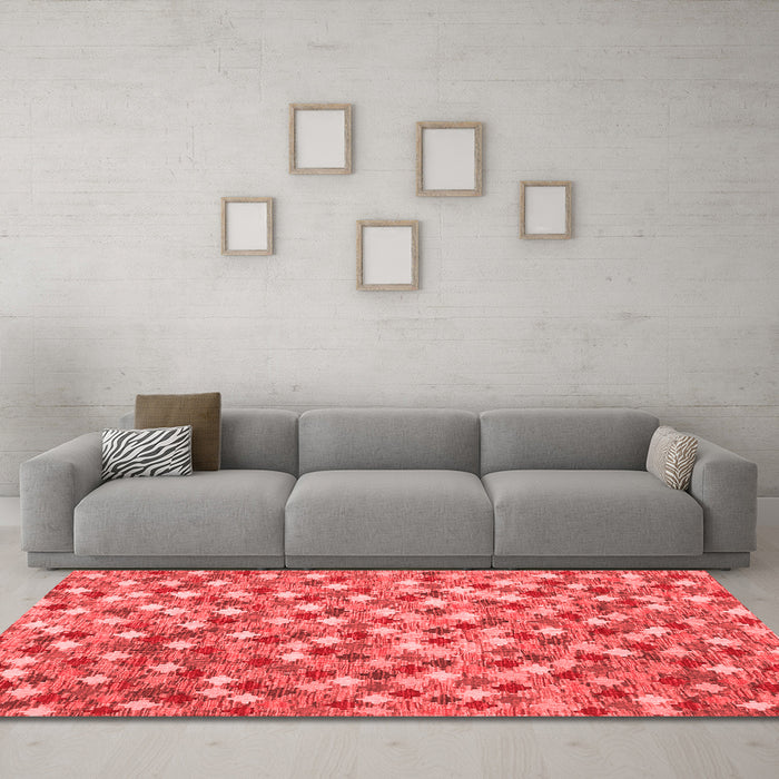 Country Red Washable Rugs