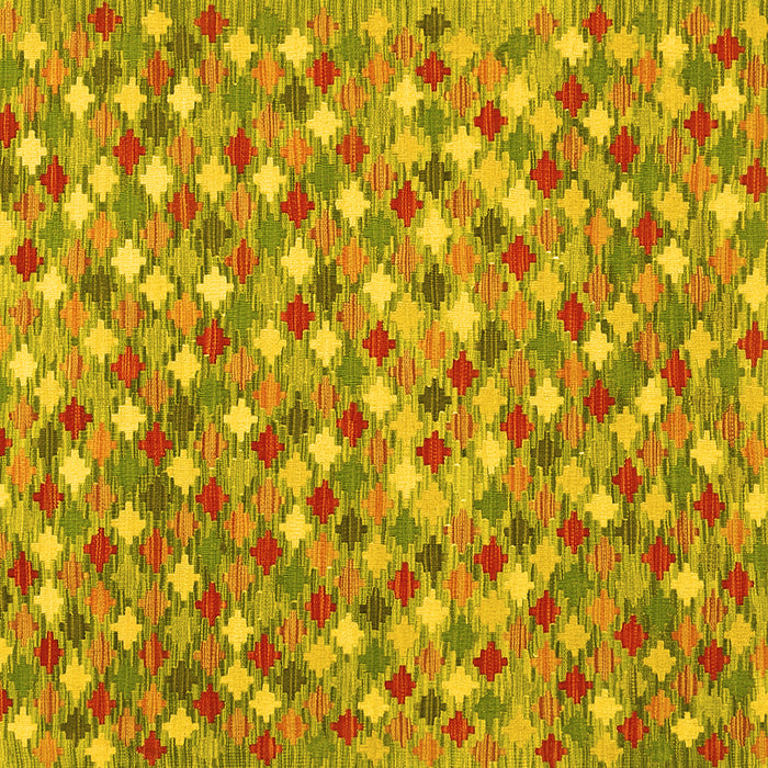 Square Southwestern Yellow Country Rug, con2243yw