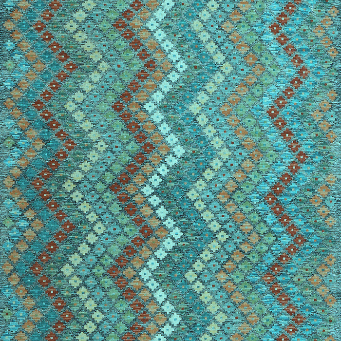 Machine Washable Southwestern Light Blue Country Rug, wshcon2244lblu