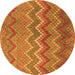 Square Southwestern Orange Country Rug, con2244org