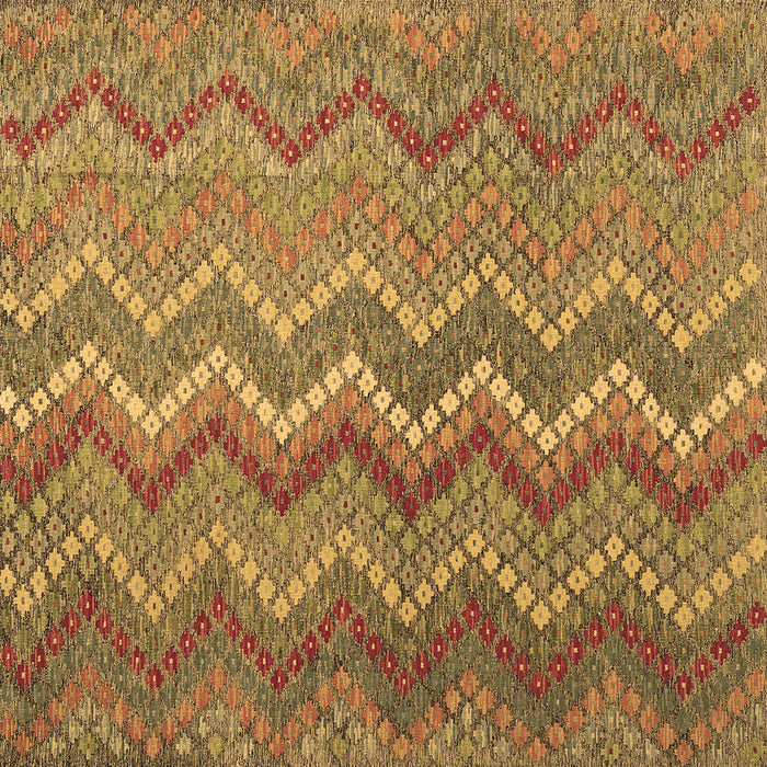 Square Machine Washable Southwestern Brown Country Rug, wshcon2244brn