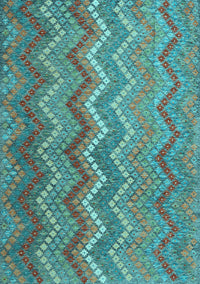 Southwestern Light Blue Country Rug, con2244lblu