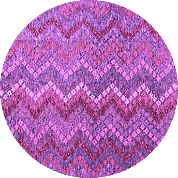 Round Southwestern Purple Country Rug, con2244pur