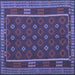 Square Machine Washable Oriental Blue Traditional Rug, wshcon2245blu