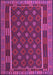 Machine Washable Oriental Purple Traditional Area Rugs, wshcon2245pur