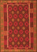 Serging Thickness of Machine Washable Oriental Orange Traditional Area Rugs, wshcon2245org