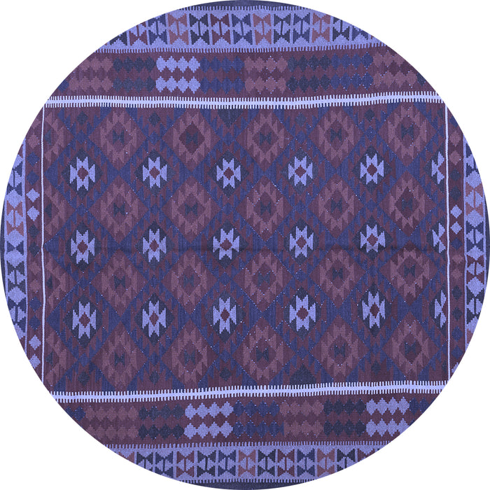 Round Oriental Blue Traditional Rug, con2245blu