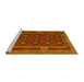 Sideview of Machine Washable Oriental Yellow Traditional Rug, wshcon2245yw