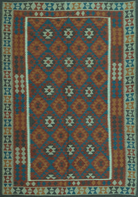 Oriental Light Blue Traditional Rug, con2245lblu