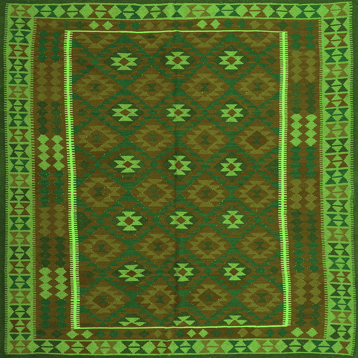 Serging Thickness of Oriental Green Traditional Rug, con2245grn