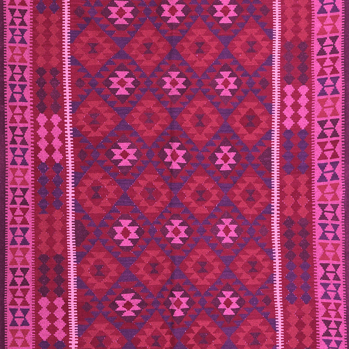 Machine Washable Oriental Pink Traditional Rug, wshcon2245pnk
