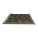 Sideview of Machine Washable Oriental Light Blue Traditional Rug, wshcon2245lblu