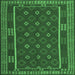 Square Oriental Emerald Green Traditional Rug, con2245emgrn