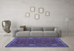 Machine Washable Oriental Blue Traditional Rug in a Living Room, wshcon2245blu