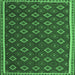 Square Oriental Emerald Green Traditional Rug, con2246emgrn