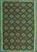 Machine Washable Oriental Turquoise Traditional Area Rugs, wshcon2246turq