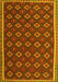 Machine Washable Oriental Yellow Traditional Rug, wshcon2246yw