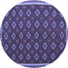 Round Oriental Blue Traditional Rug, con2246blu