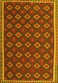 Oriental Yellow Traditional Rug, con2246yw