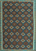 Machine Washable Oriental Light Blue Traditional Rug, wshcon2246lblu