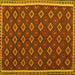 Square Oriental Yellow Traditional Rug, con2246yw