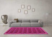 Machine Washable Oriental Pink Traditional Rug, wshcon2246pnk