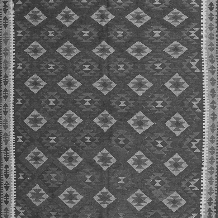 Serging Thickness of Machine Washable Oriental Gray Traditional Rug, wshcon2246gry