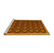 Sideview of Machine Washable Oriental Yellow Traditional Rug, wshcon2246yw