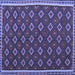 Square Oriental Blue Traditional Rug, con2246blu