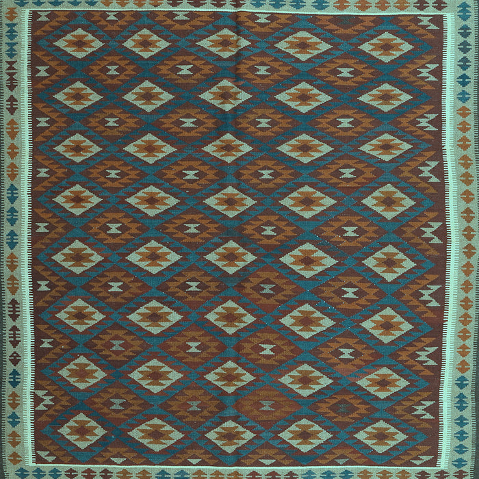 Square Oriental Light Blue Traditional Rug, con2246lblu