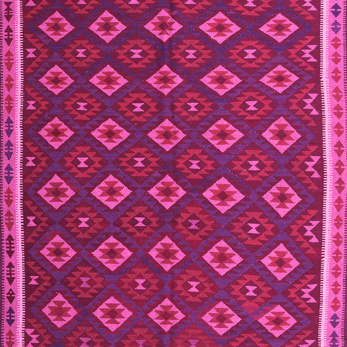 Machine Washable Oriental Pink Traditional Rug, wshcon2246pnk