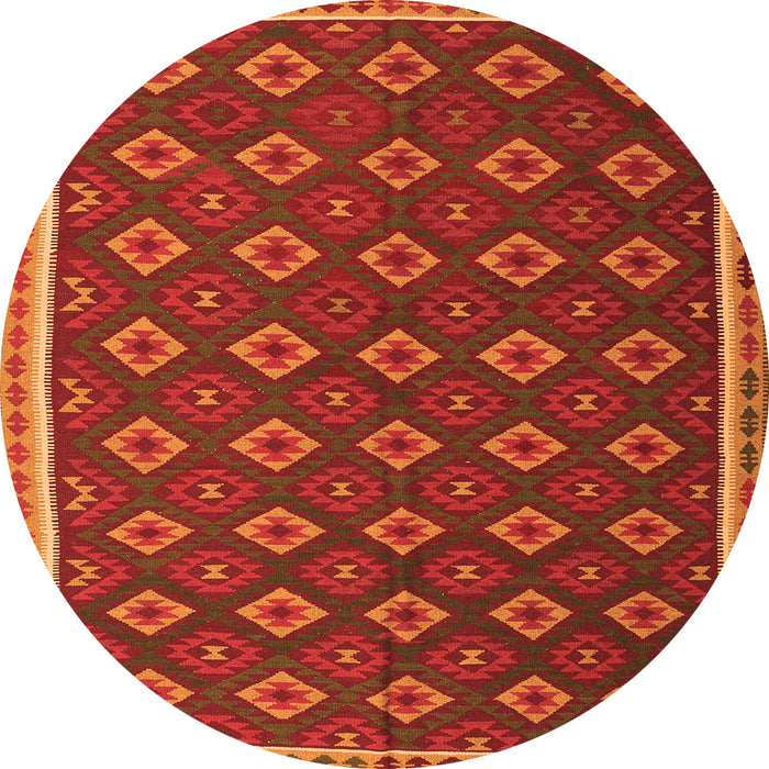 Machine Washable Oriental Orange Traditional Area Rugs, wshcon2246org