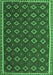 Machine Washable Oriental Emerald Green Traditional Area Rugs, wshcon2246emgrn