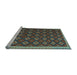 Sideview of Machine Washable Oriental Light Blue Traditional Rug, wshcon2246lblu