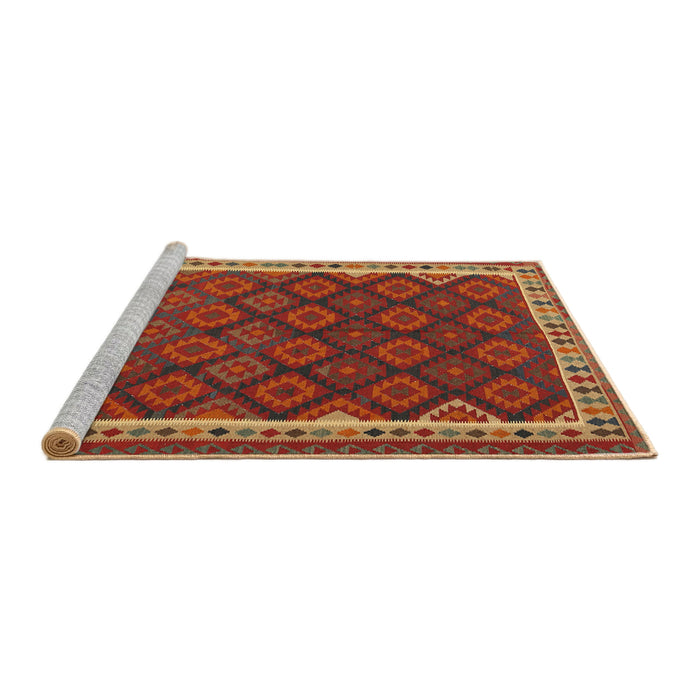 Serging Thickness of Machine Washable Contemporary Light Brown Rug, wshcon2247