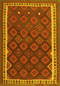 Oriental Yellow Traditional Rug, con2247yw