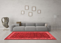 Machine Washable Oriental Red Traditional Rug, wshcon2247red