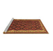 Sideview of Machine Washable Oriental Brown Traditional Rug, wshcon2247brn