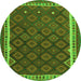 Square Oriental Green Traditional Rug, con2247grn